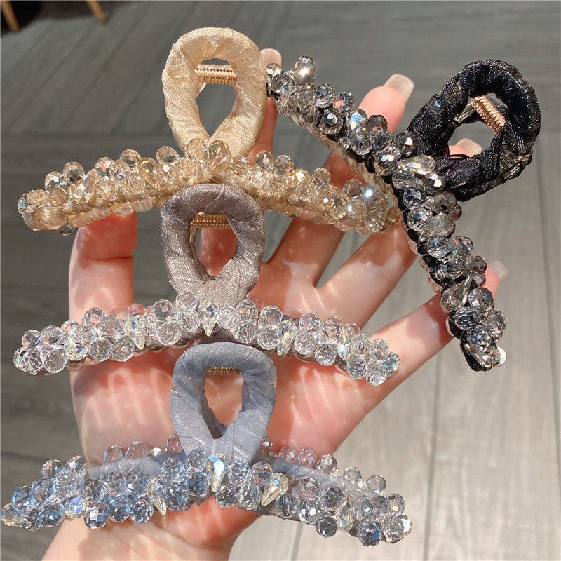 Crystal Cascade Hair Claw Clip