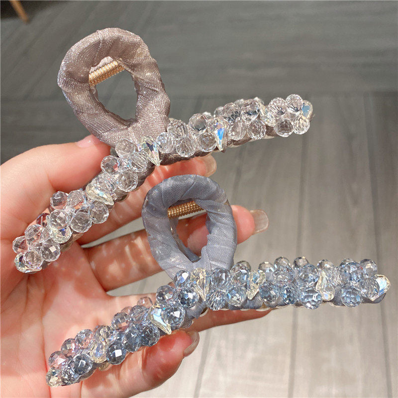 Crystal Cascade Hair Claw Clip