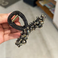 Crystal flower hair claw clip