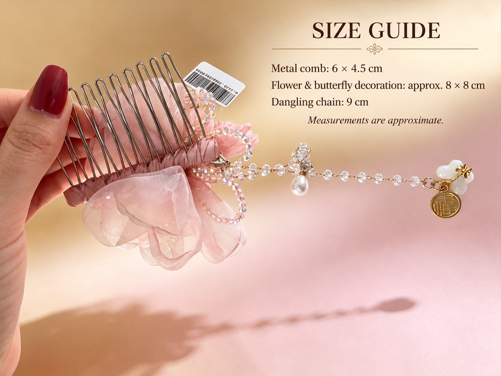 Hair comb component measurements size guide