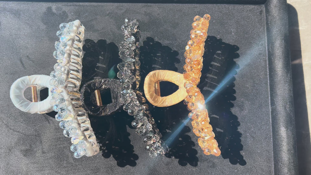 Crystal Cascade Hair Claw Clip